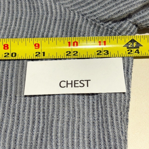 Flax Women V-Neck Collared ButtonDown Linen Top Sz L Blue Lagenlook Coast Beach - Picture 12 of 13